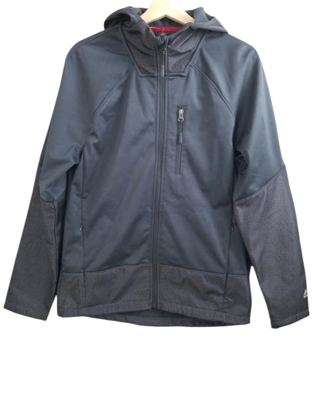 RBX X-Train Mens S Technical Jacket Gray Black Full Zip Hooded Fleece Lined NWT